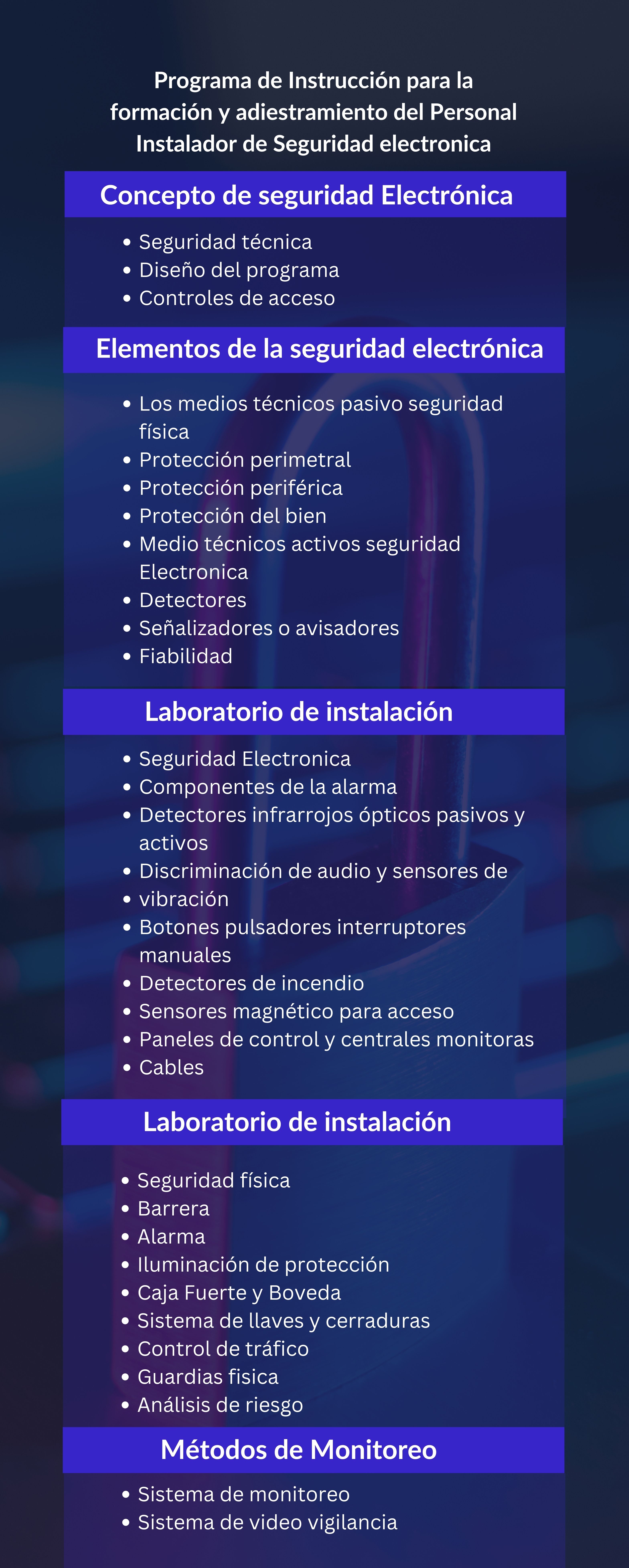 Curso de capacitación para guardias de seguridad